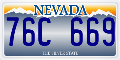 NV license plate 76C669