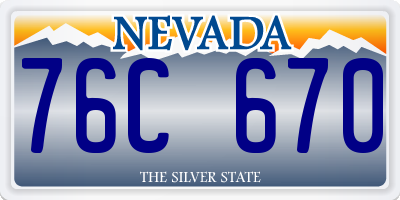 NV license plate 76C670