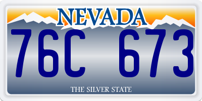 NV license plate 76C673