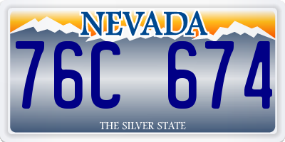 NV license plate 76C674