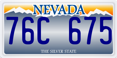 NV license plate 76C675