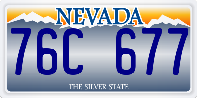 NV license plate 76C677