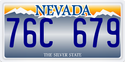 NV license plate 76C679