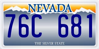 NV license plate 76C681