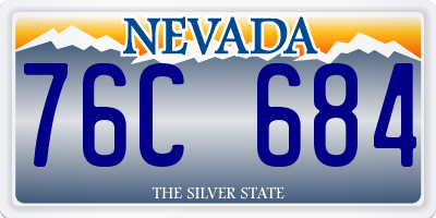 NV license plate 76C684