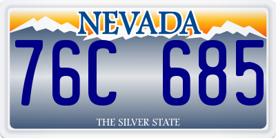 NV license plate 76C685