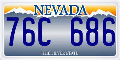 NV license plate 76C686