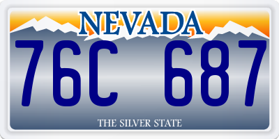 NV license plate 76C687