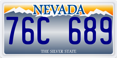 NV license plate 76C689