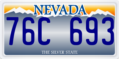 NV license plate 76C693