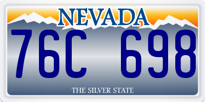 NV license plate 76C698