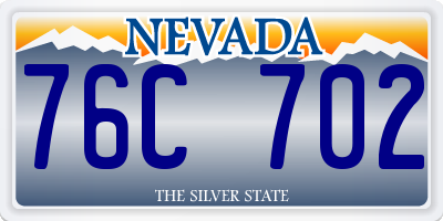 NV license plate 76C702