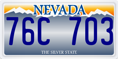 NV license plate 76C703