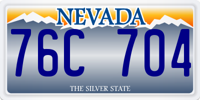 NV license plate 76C704