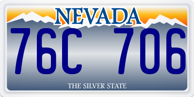 NV license plate 76C706