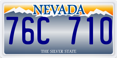 NV license plate 76C710