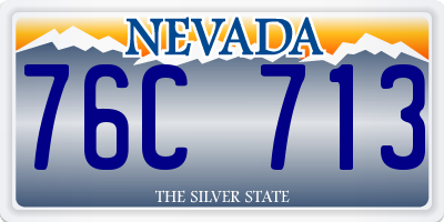 NV license plate 76C713