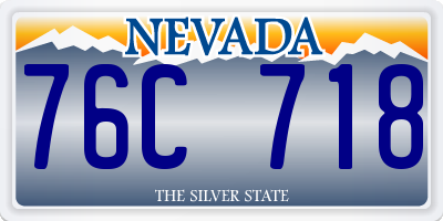 NV license plate 76C718