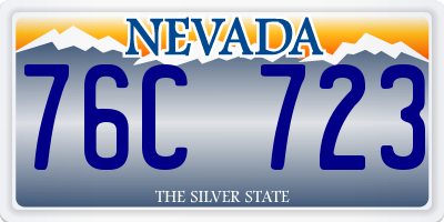 NV license plate 76C723