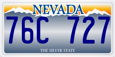 NV license plate 76C727