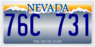 NV license plate 76C731