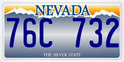 NV license plate 76C732