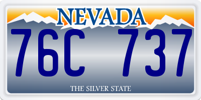 NV license plate 76C737
