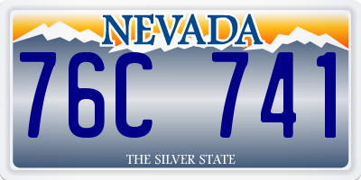 NV license plate 76C741