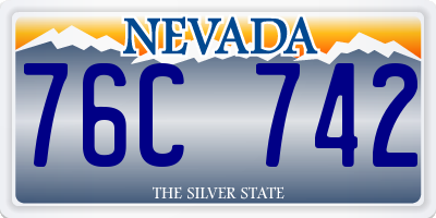 NV license plate 76C742