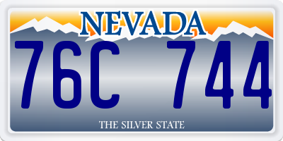NV license plate 76C744