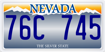 NV license plate 76C745