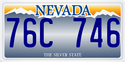 NV license plate 76C746