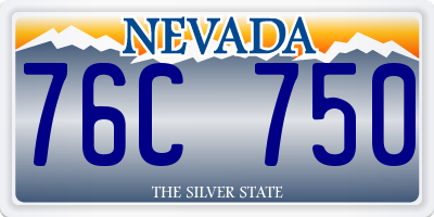 NV license plate 76C750