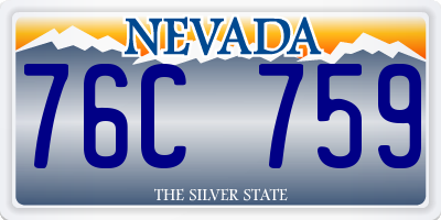 NV license plate 76C759