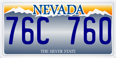 NV license plate 76C760