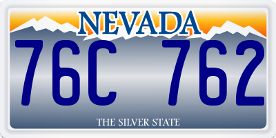 NV license plate 76C762