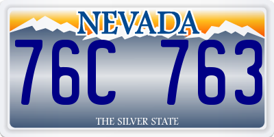 NV license plate 76C763