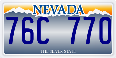 NV license plate 76C770