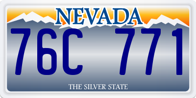 NV license plate 76C771