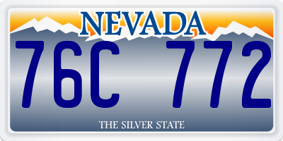 NV license plate 76C772