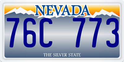 NV license plate 76C773