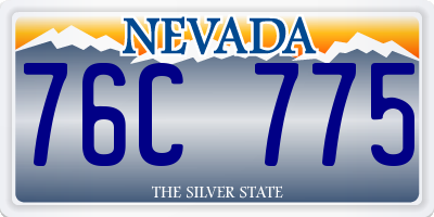 NV license plate 76C775
