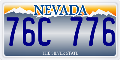 NV license plate 76C776