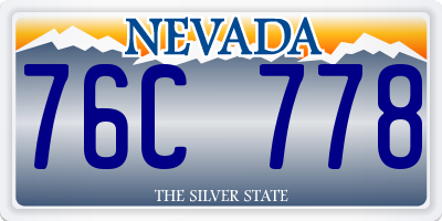 NV license plate 76C778
