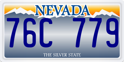 NV license plate 76C779