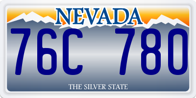 NV license plate 76C780