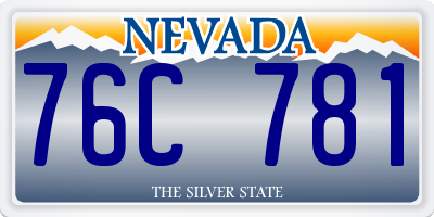 NV license plate 76C781