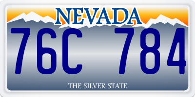 NV license plate 76C784