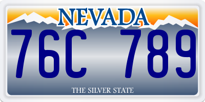 NV license plate 76C789