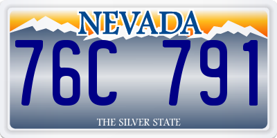 NV license plate 76C791